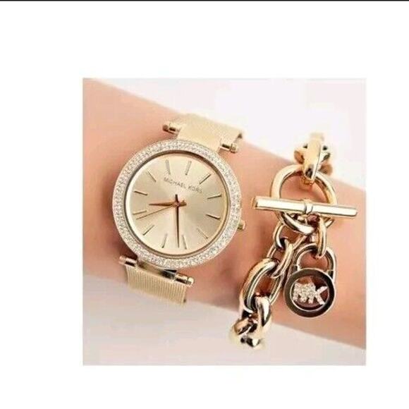 MICHAEL KORS Darci MK3368 Gold Women's 39mm Mesh Watch NEW MK Watch - Picture 1 of 7